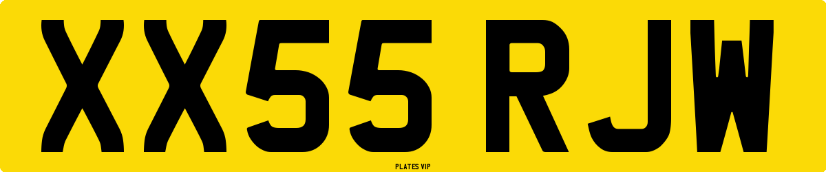 XX55 RJW Number Plate