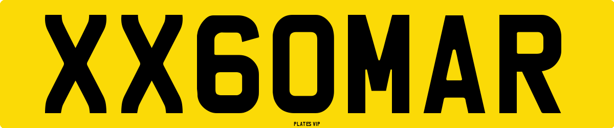 XX60MAR Number Plate