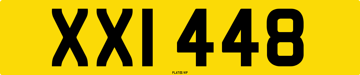 XXI 448 Number Plate
