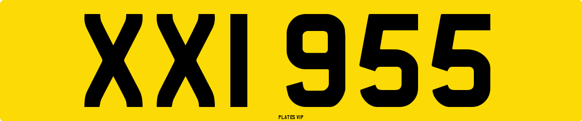XXI 955 Number Plate