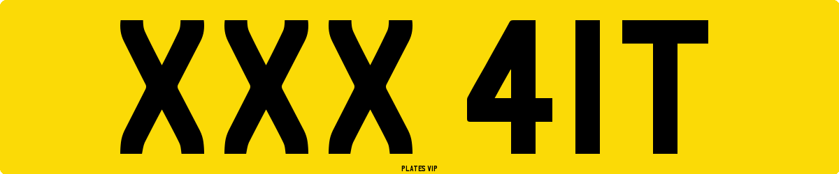 XXX 41T Number Plate