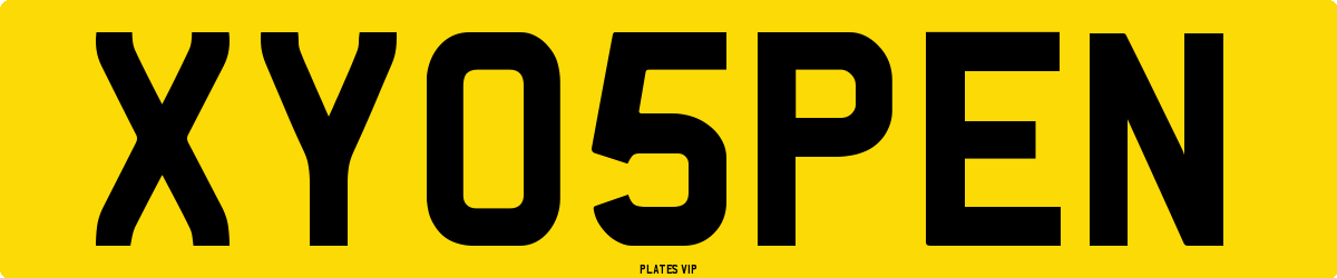 XY05PEN Number Plate