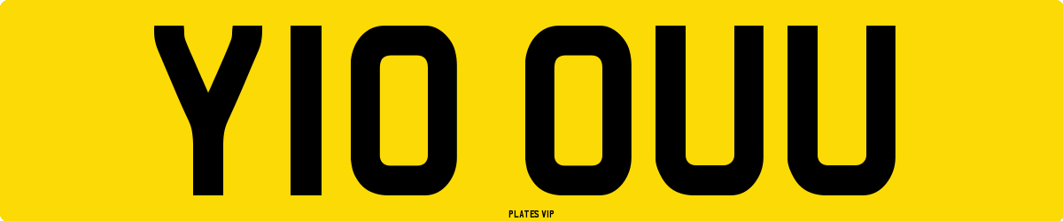 Y10 OUU Number Plate