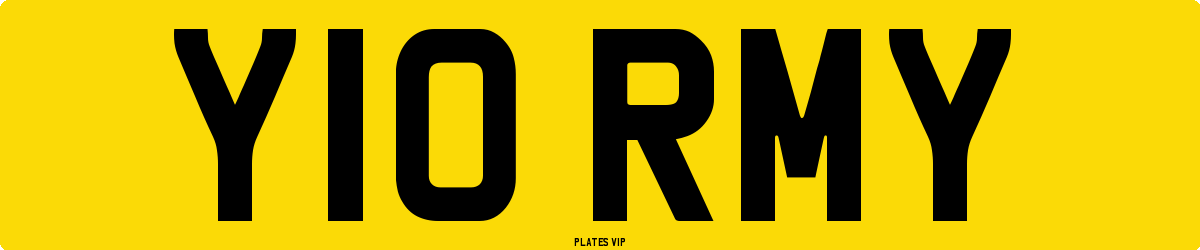 Y10 RMY Number Plate
