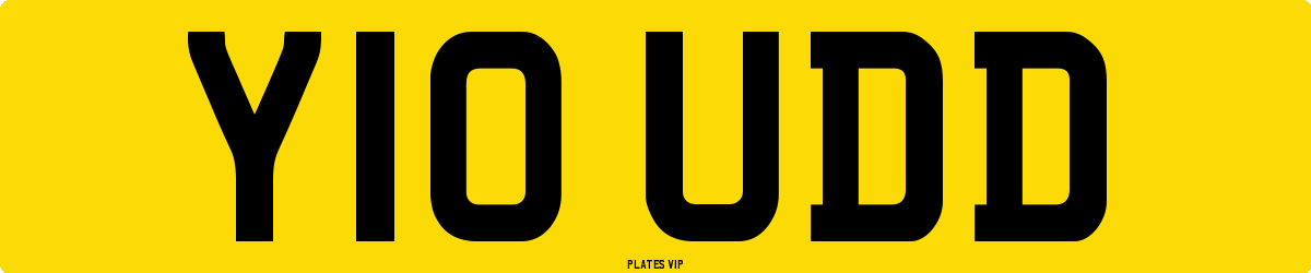 Y10 UDD Number Plate