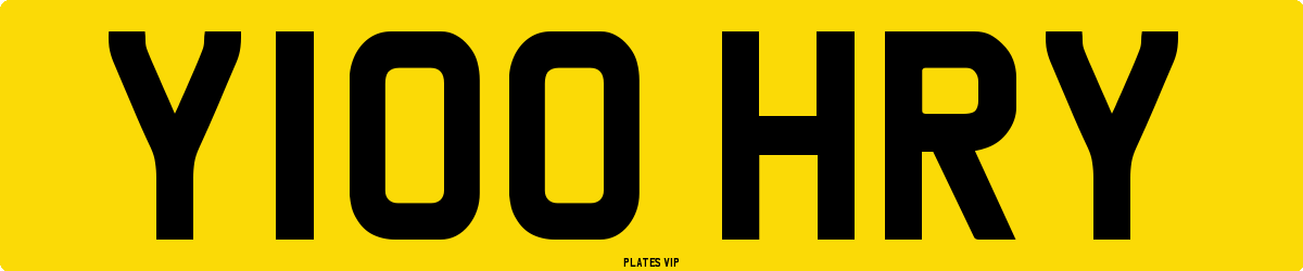 Y100 HRY Number Plate