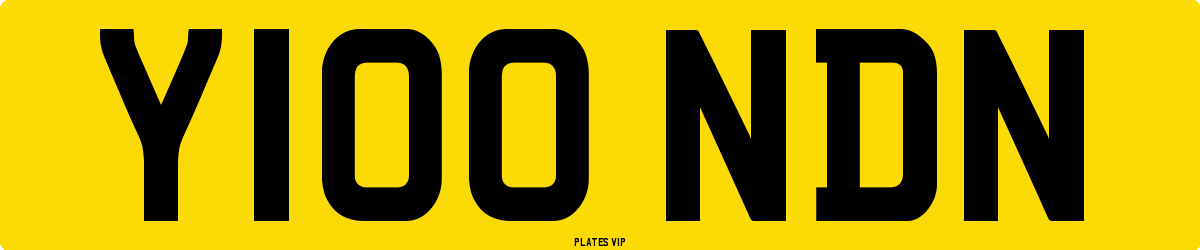 Y100 NDN Number Plate