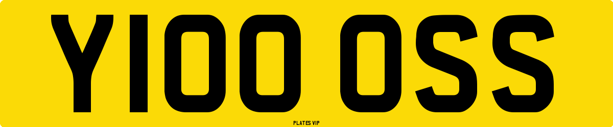Y100 OSS Number Plate