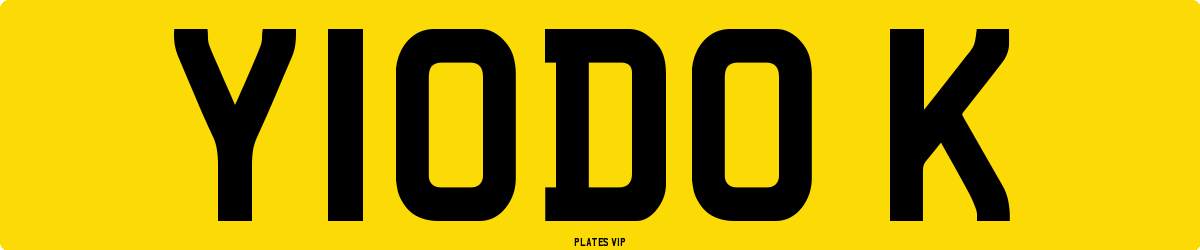 Y10DO K Number Plate
