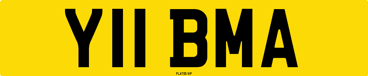 Y11 BMA Number Plate