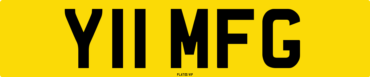 Y11 MFG Number Plate