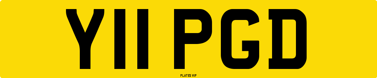 Y11 PGD Number Plate