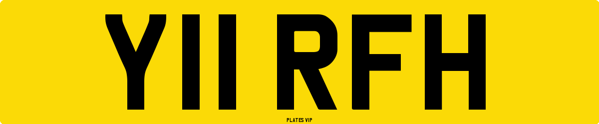 Y11 RFH Number Plate