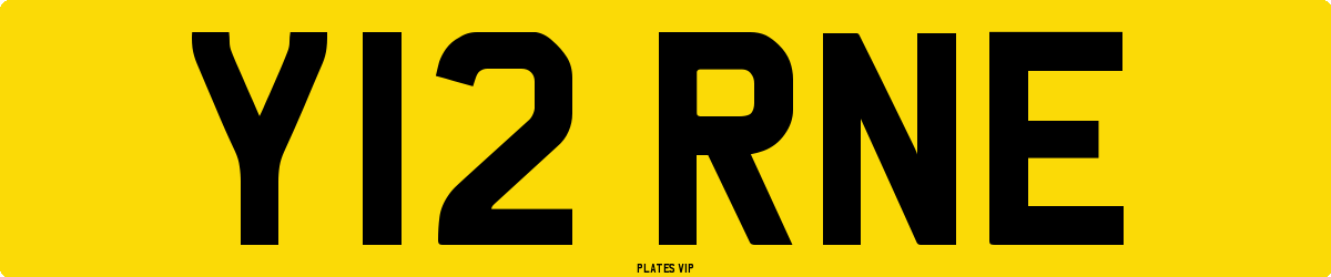 Y12 RNE Number Plate