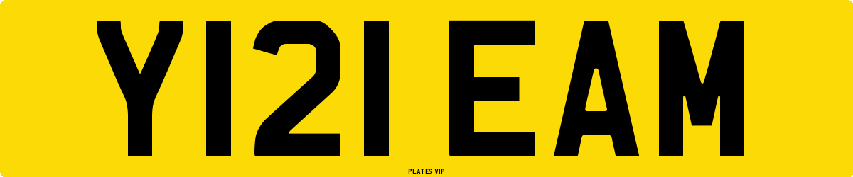 Y121 EAM Number Plate