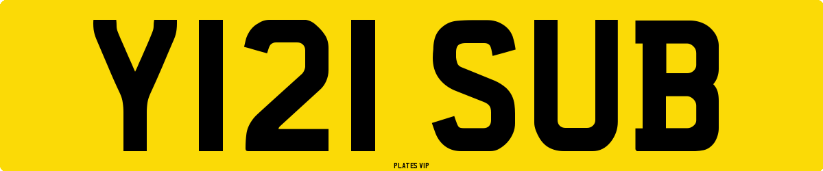 Y121 SUB Number Plate