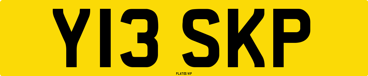 Y13 SKP Number Plate