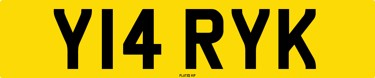 Y14 RYK Number Plate