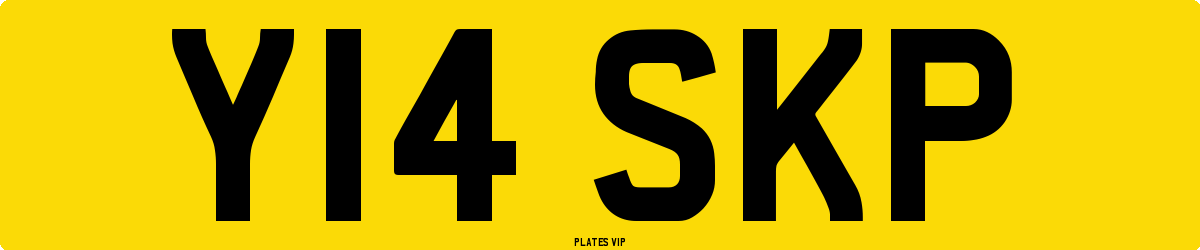 Y14 SKP Number Plate