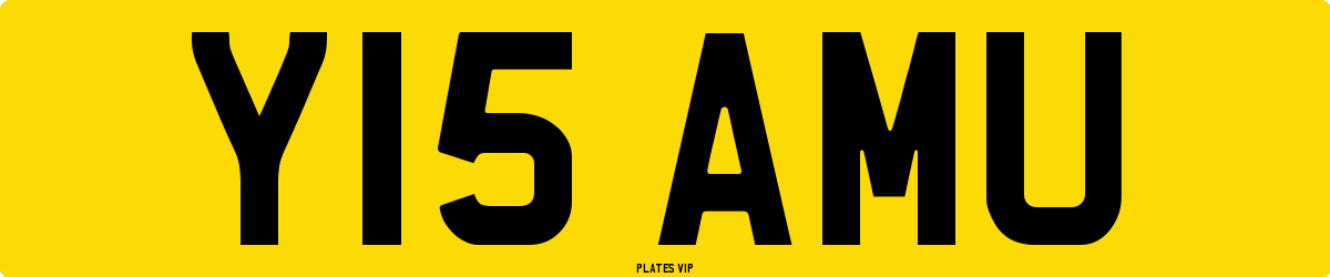 Y15 AMU Number Plate