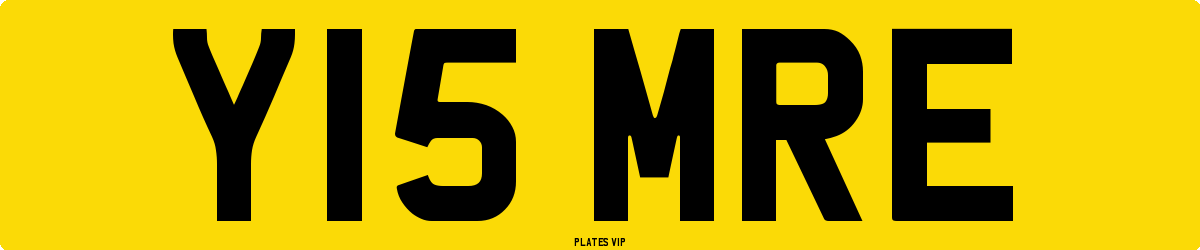 Y15 MRE Number Plate