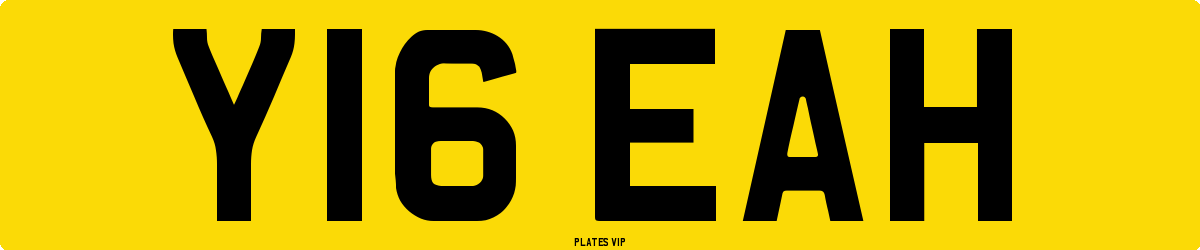 Y16 EAH Number Plate