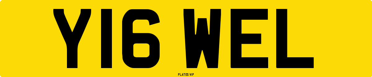 Y16 WEL Number Plate