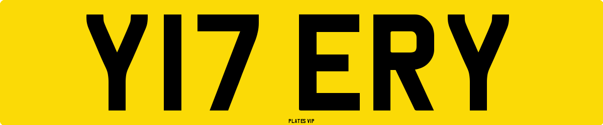 Y17 ERY Number Plate