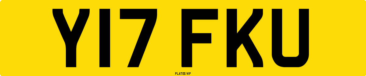 Y17 FKU Number Plate