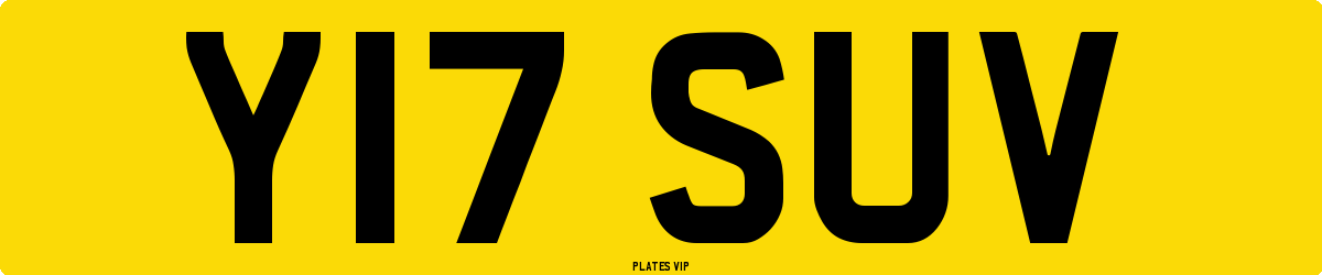 Y17 SUV Number Plate