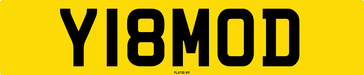 Y18MOD Number Plate