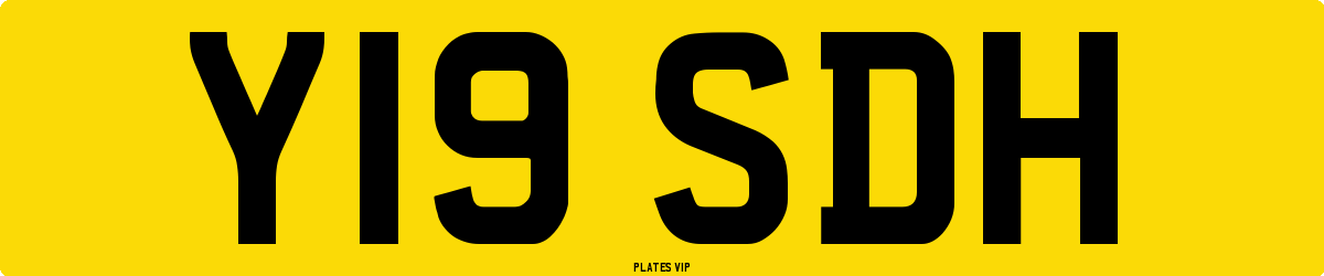 Y19 SDH Number Plate