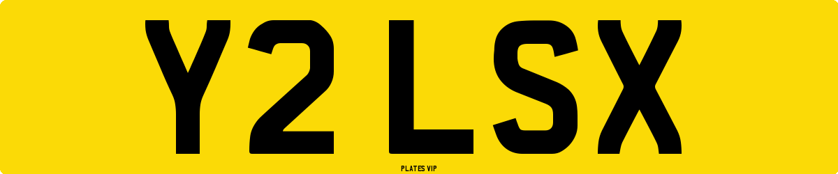 Y2 LSX Number Plate