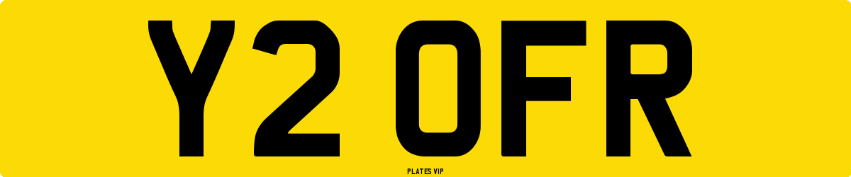 Y2 OFR Number Plate