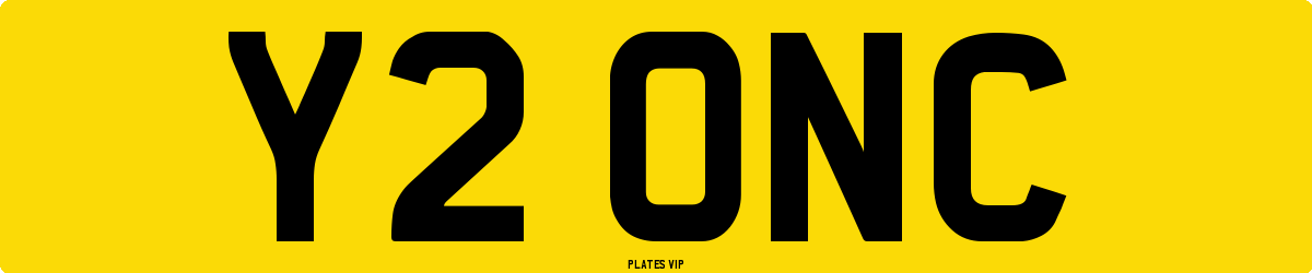 Y2 ONC Number Plate