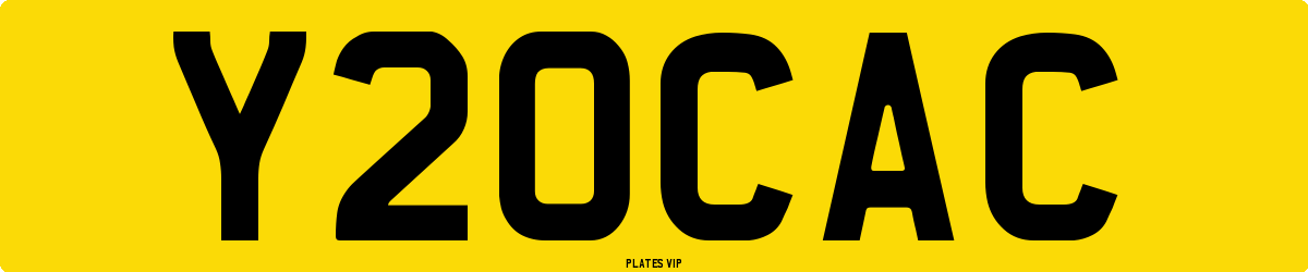 Y20CAC Number Plate