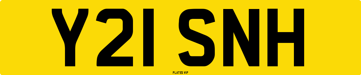 Y21 SNH Number Plate