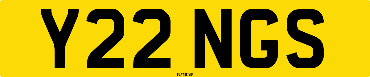 Y22 NGS Number Plate