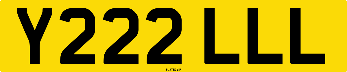 Y222 LLL Number Plate