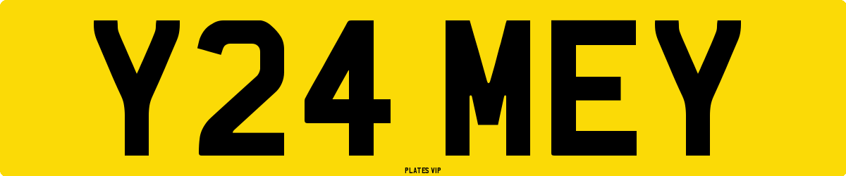 Y24 MEY Number Plate