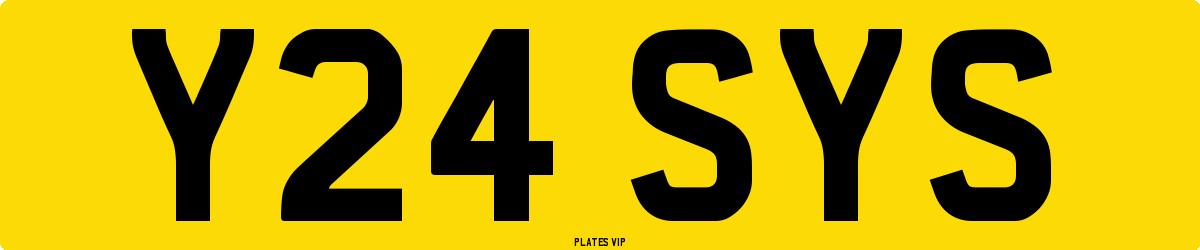 Y24 SYS Number Plate