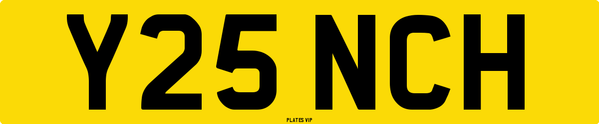 Y25 NCH Number Plate