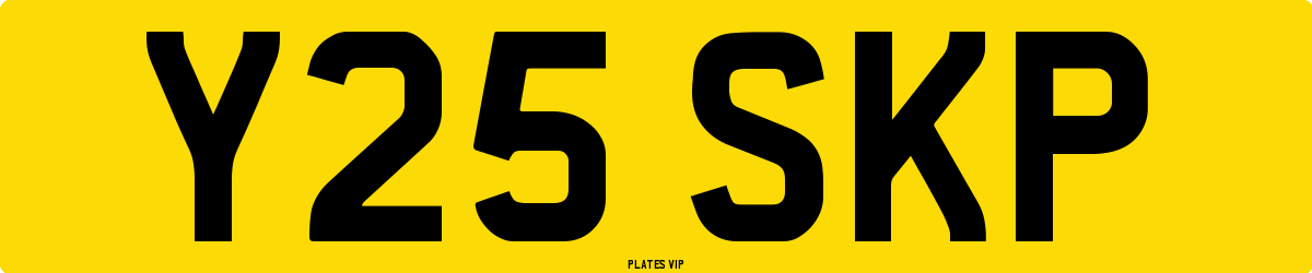 Y25 SKP Number Plate