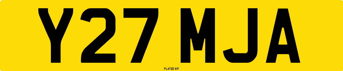 Y27 MJA Number Plate