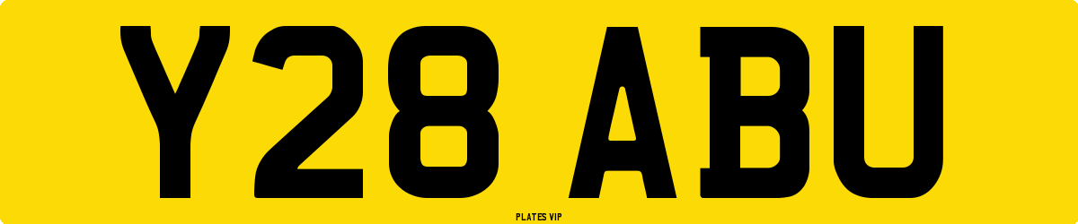 Y28 ABU Number Plate