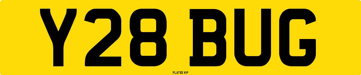Y28 BUG Number Plate