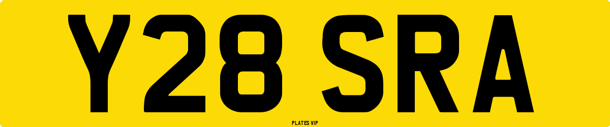 Y28 SRA Number Plate