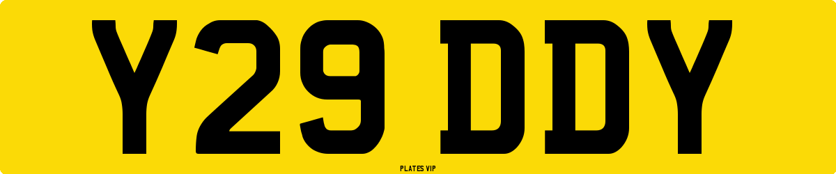 Y29 DDY Number Plate