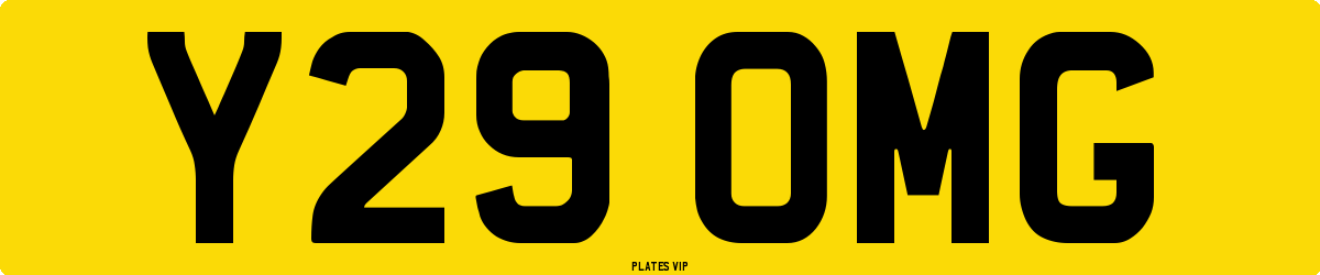Y29 OMG Number Plate