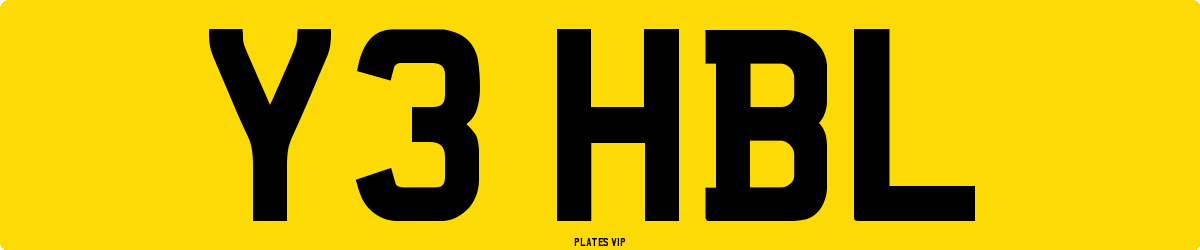 Y3 HBL Number Plate